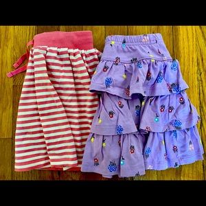 2-pair skort, attached tumble short. Cotton.